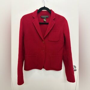 Donna Karan Signature Vintage (wool/cashmere)  Scarlet Blazer